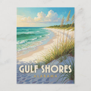 Postal Viaje a la playa de Gulf Shores Alabama