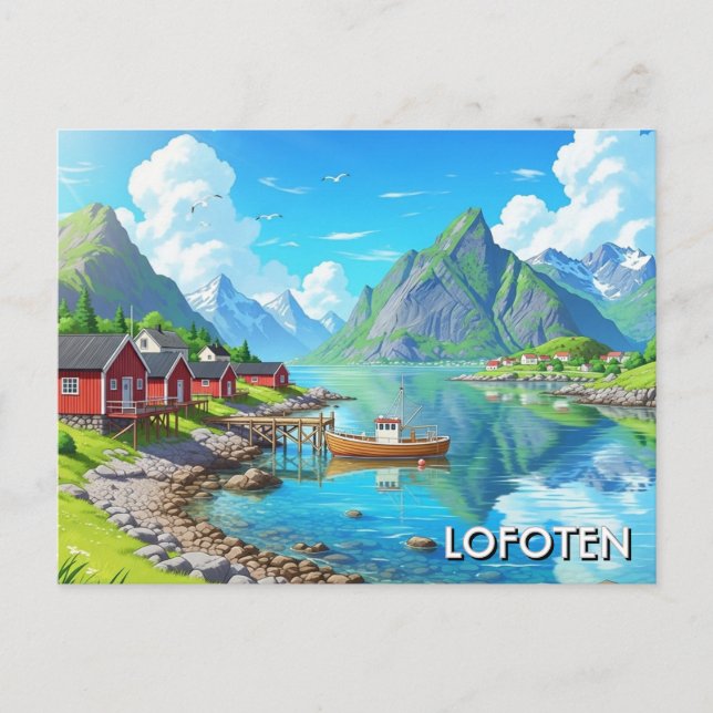 Postal Viaje a Lofoten Noruega (Anverso)
