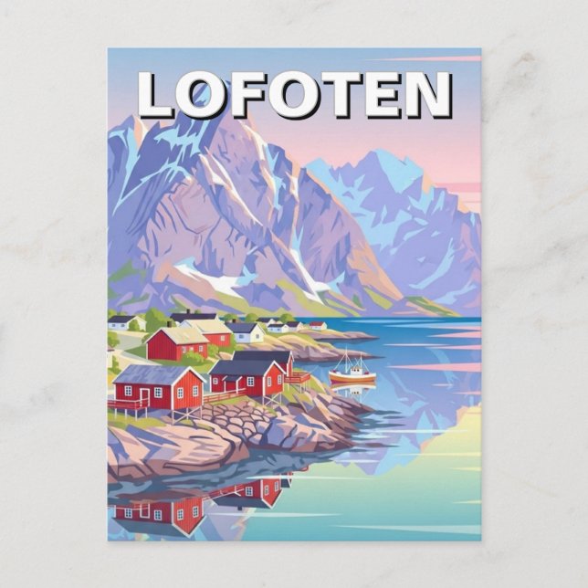 Postal Viaje a Lofoten Noruega (Anverso)