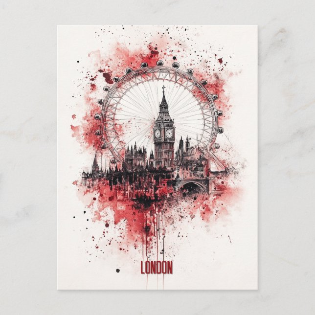 Postal Viaje a Londres Inglaterra (Anverso)