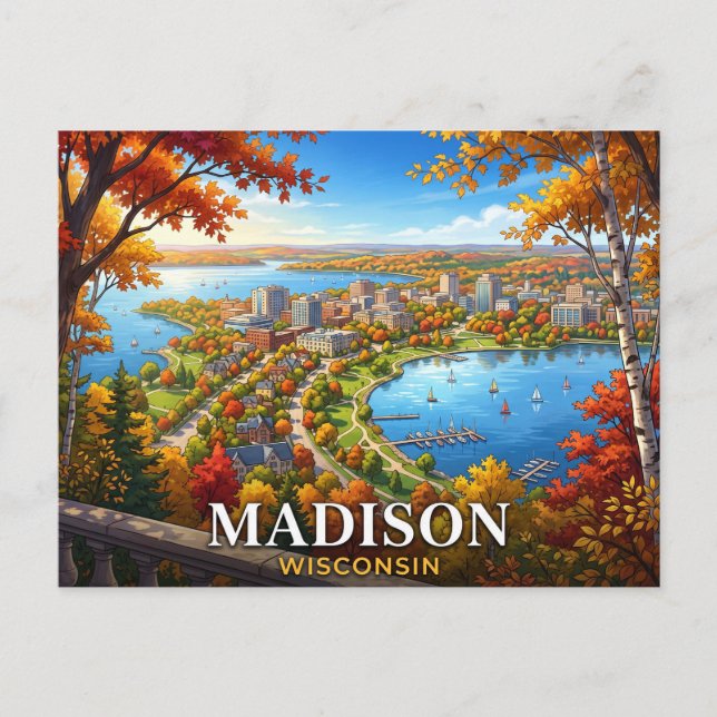 Postal Viaje a Madison Wisconsin (Anverso)