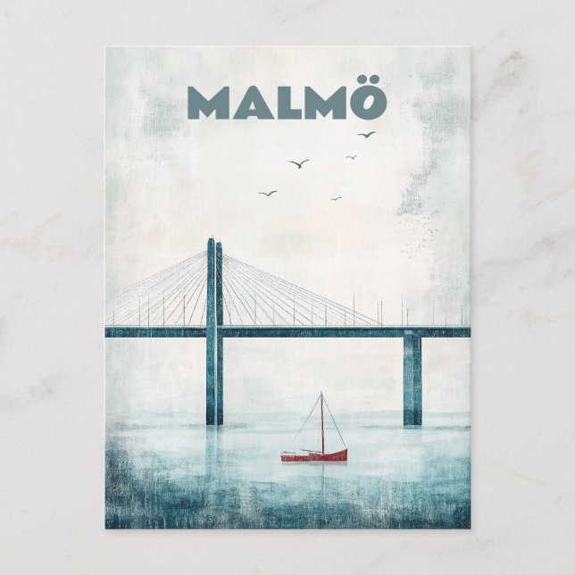 Postal Viaje a Malmö Suecia (Anverso)
