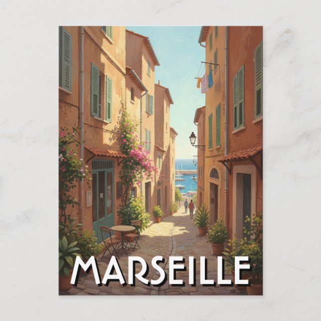 Postal Viaje a Marsella Francia (Anverso)