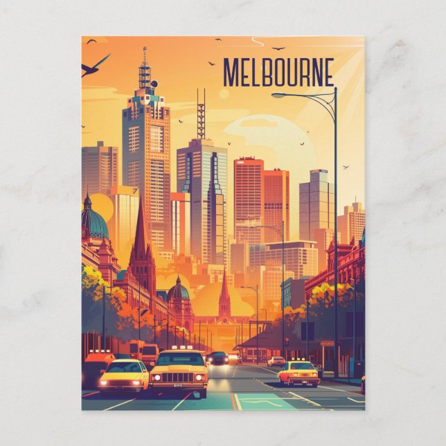 Postal Viaje a Melbourne (Anverso)