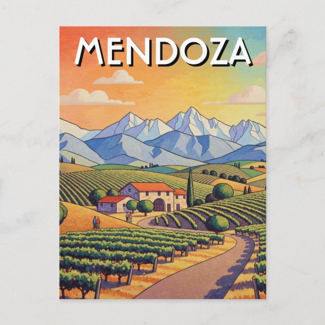 Postal Viaje a Mendoza Argentina (Anverso)