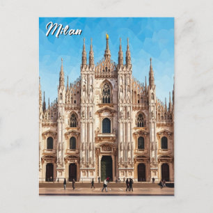 Postal Viaje a Milán Italia