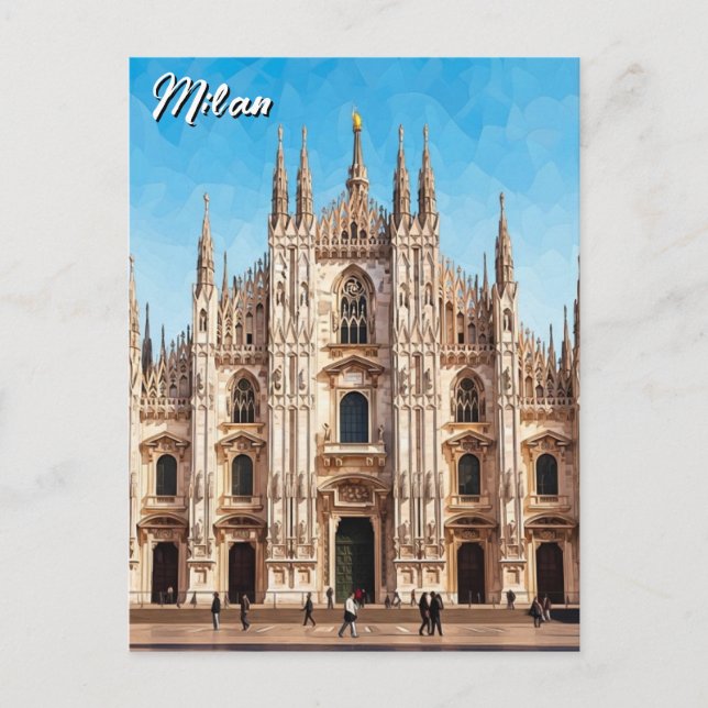 Postal Viaje a Milán Italia (Anverso)