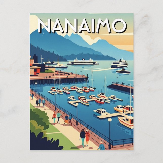 Postal Viaje a Nanaimo en la Isla de Vancouver (Anverso)