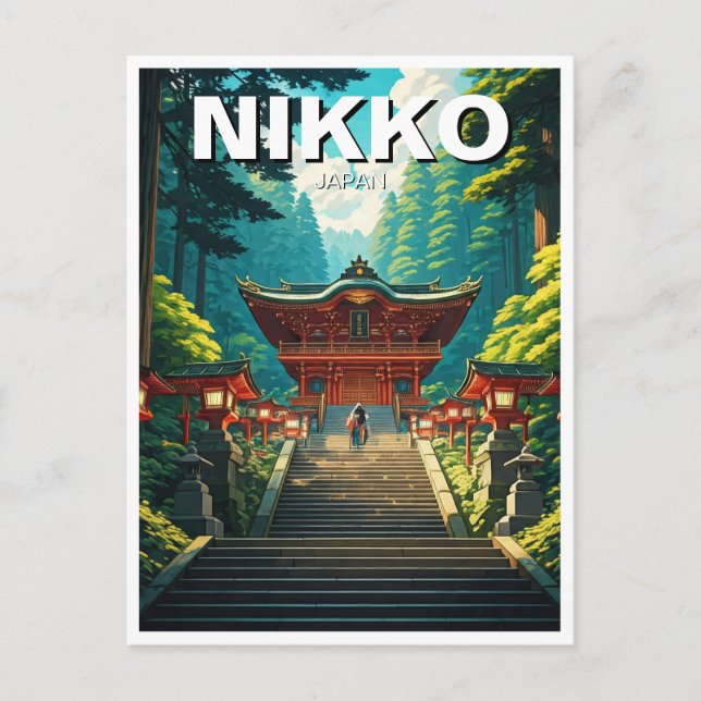 Postal Viaje a Nikko Japón (Anverso)