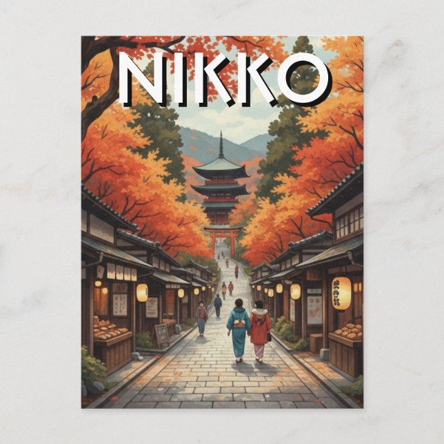 Postal Viaje a Nikko Japón (Anverso)
