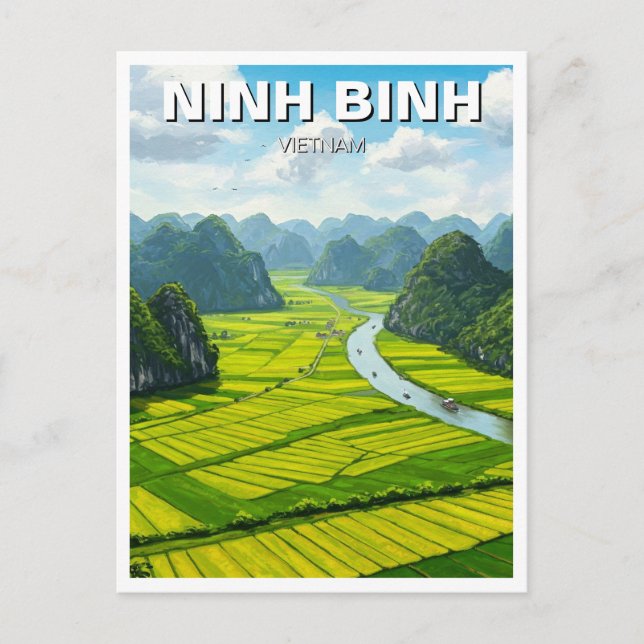 Postal Viaje a Ninh Binh Vietnam (Anverso)