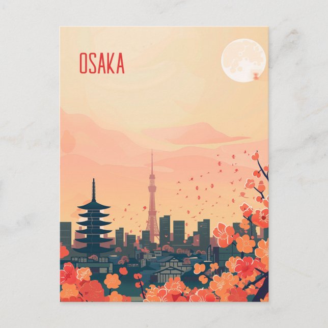 Postal Viaje a Osaka (Anverso)