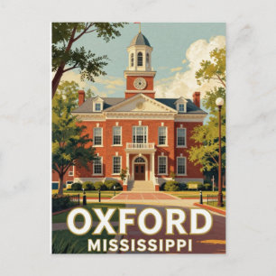 Postal Viaje a Oxford Mississippi Plaza Histórica