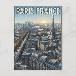 Postal Viaje a París Francia 
