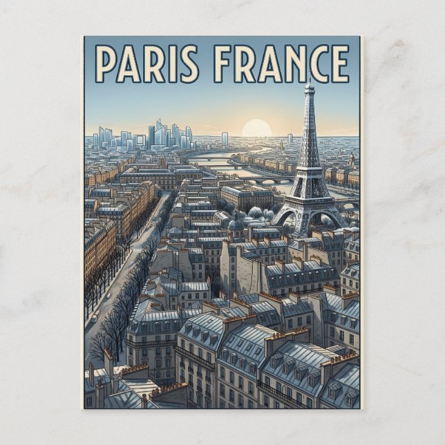 Postal Viaje a París Francia  (Anverso)