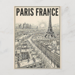Postal Viaje a París Francia 