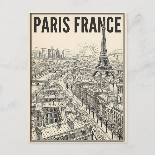 Postal Viaje a París Francia  (Anverso)