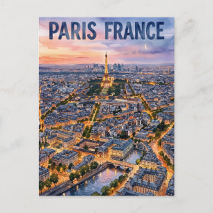 Postal Viaje a París Francia 