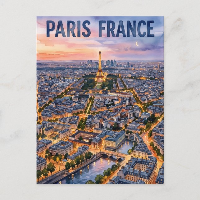 Postal Viaje a París Francia  (Anverso)