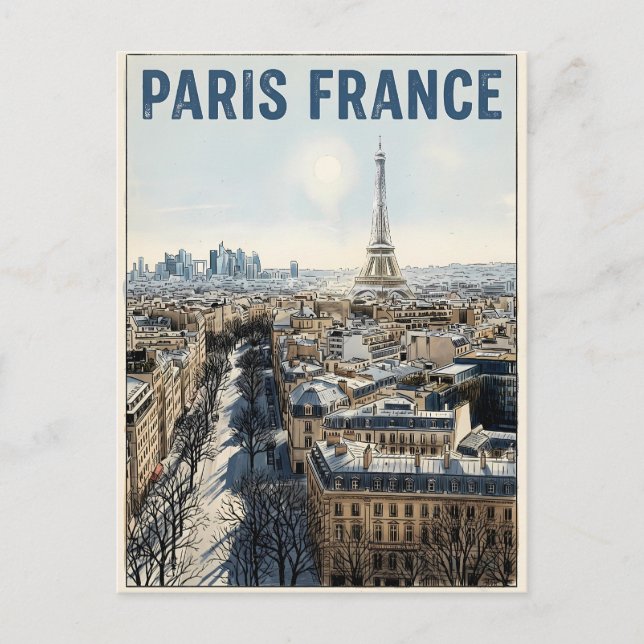 Postal Viaje a París Francia  (Anverso)