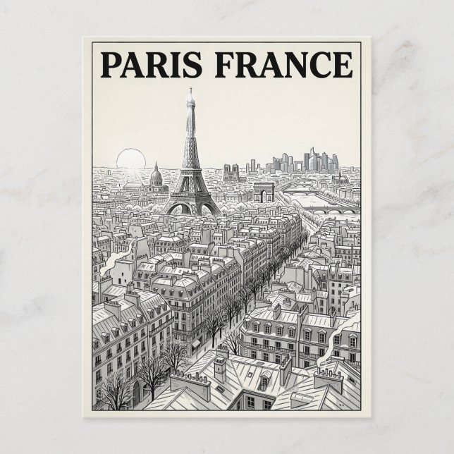 Postal Viaje a París Francia  (Anverso)