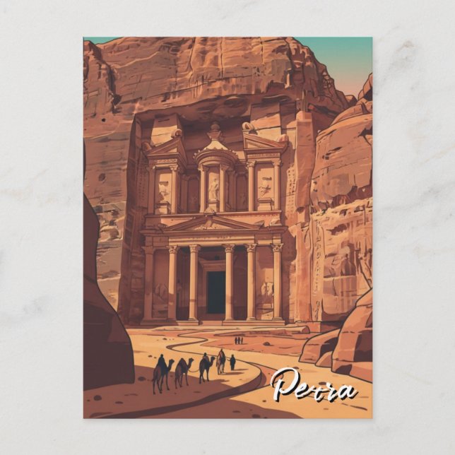 Postal Viaje a Petra Jordania (Anverso)