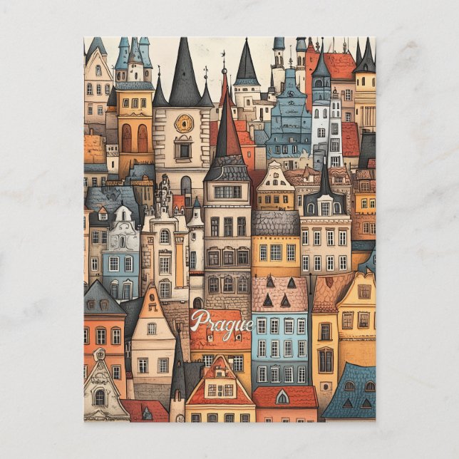 Postal Viaje a Praga Checia (Anverso)