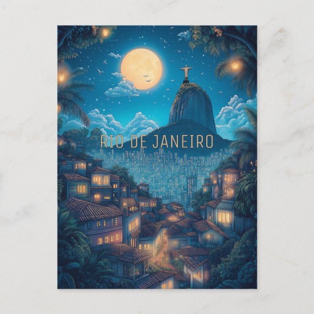 Postal Viaje a Río de Janeiro Brasil (Anverso)