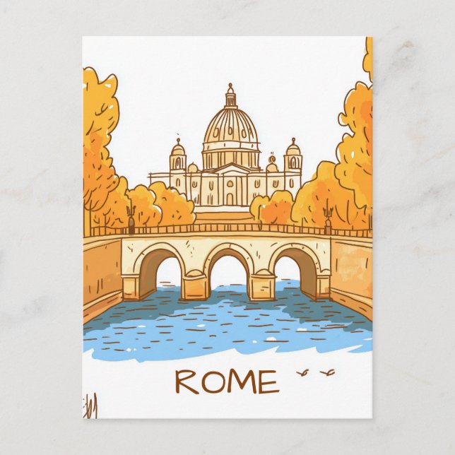 Postal Viaje a Roma Italia (Anverso)