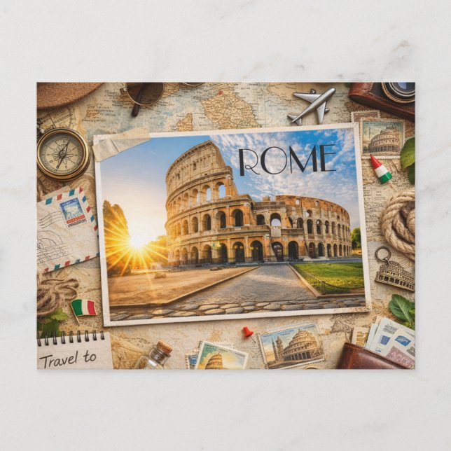 Postal Viaje a Roma – La Ciudad Eterna (Anverso)