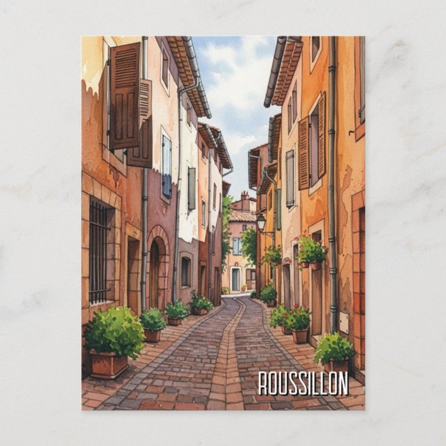 Postal Viaje a Roussillon Francia (Anverso)