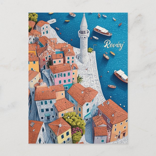 Postal Viaje a Rovinj Croacia (Anverso)