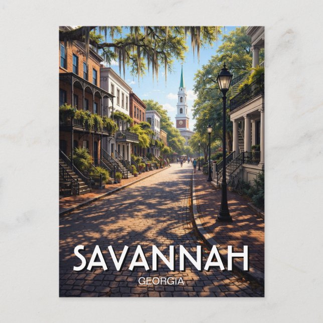 Postal Viaje a Savannah Georgia (Anverso)