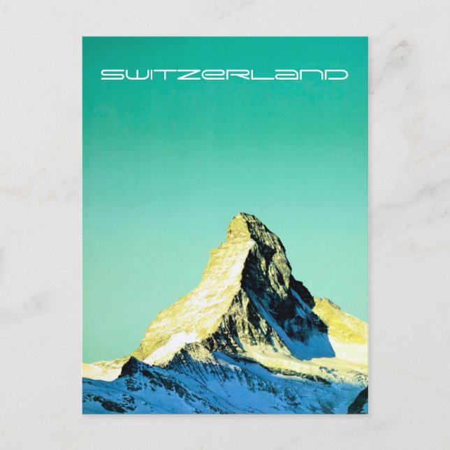 Postal Viaje a Suiza Vintage Matterhorn (Anverso)