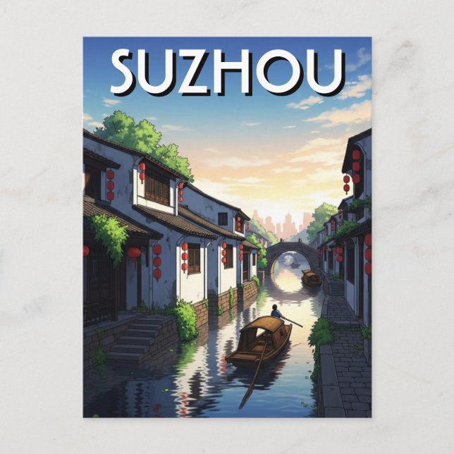 Postal Viaje a Suzhou China (Anverso)