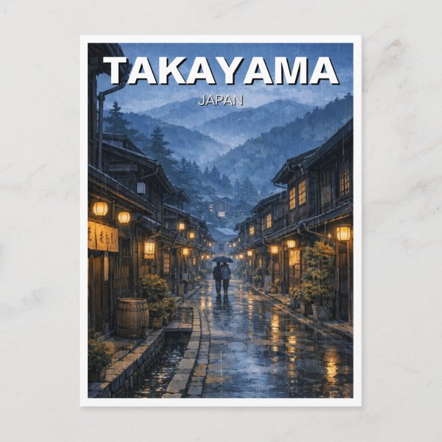 Postal Viaje a Takayama Japón (Anverso)