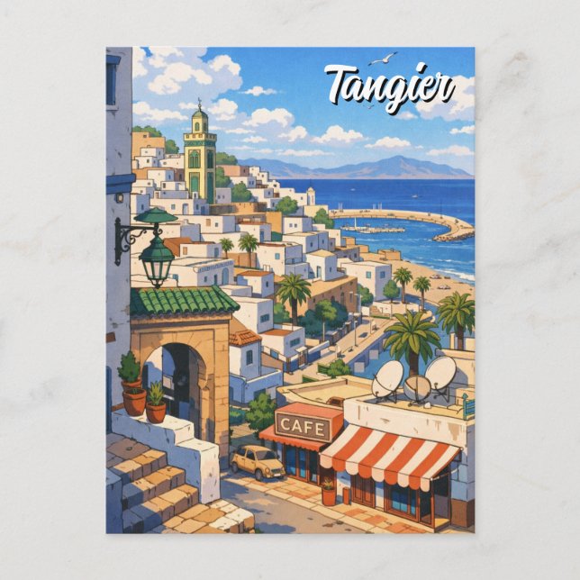 Postal Viaje a Tánger Marruecos (Anverso)
