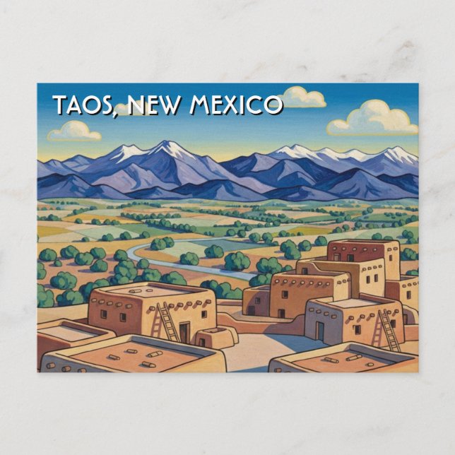 Postal Viaje a Taos Nuevo México (Anverso)
