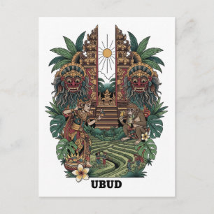 Postal Viaje a Ubud Bali Indonesia