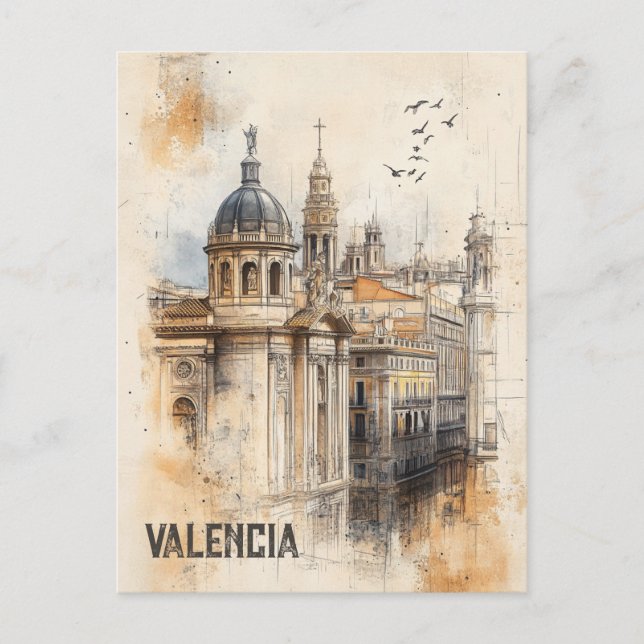 Postal Viaje a Valencia España (Anverso)