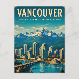 Postal 🏔️ Viaje a Vancouver Columbia Británica Retro