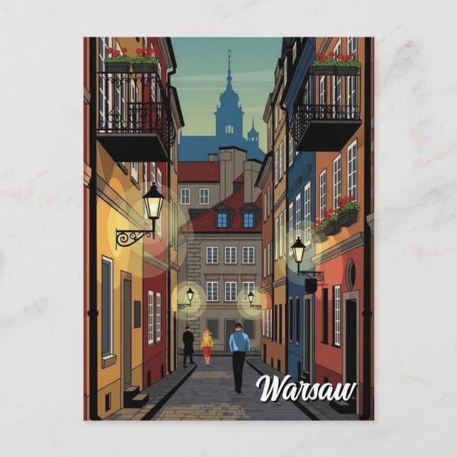 Postal Viaje a Varsovia Polonia (Anverso)