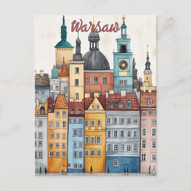 Postal Viaje a Varsovia Polonia (Anverso)