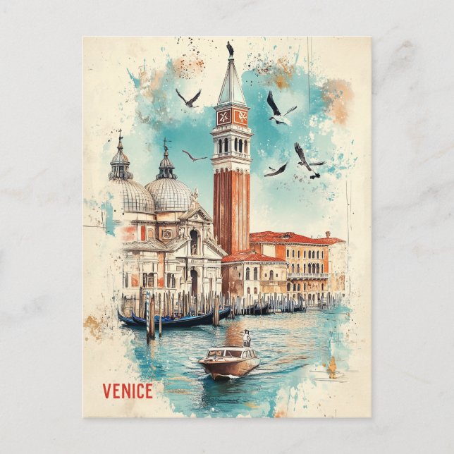 Postal Viaje a Venecia Italia (Anverso)