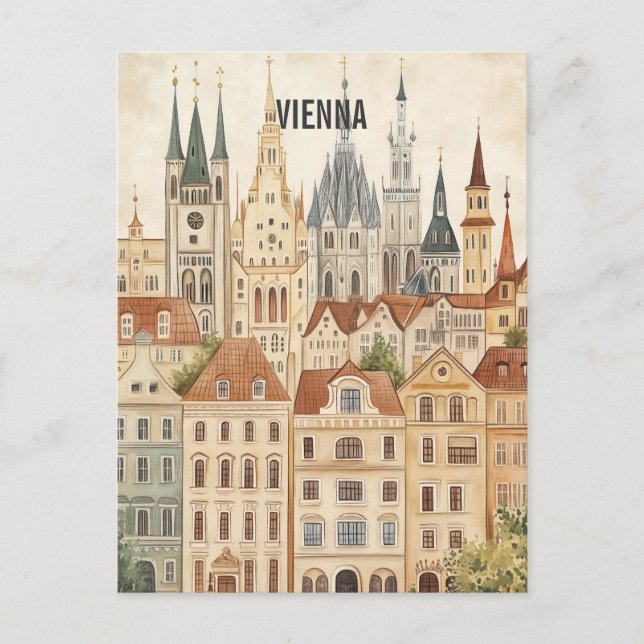 Postal Viaje a Viena Austria (Anverso)