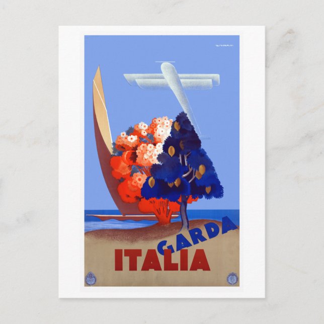 Postal Viaje a Vintage Garda Italia (Anverso)