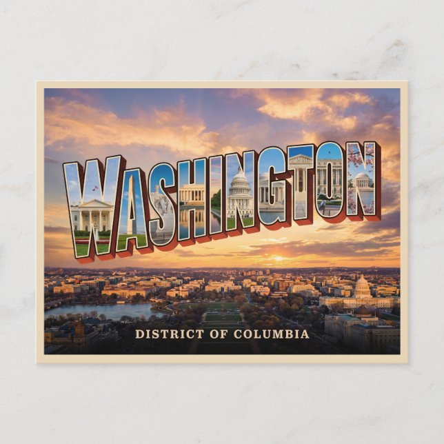 Postal Viaje a Washington Dc (Anverso)