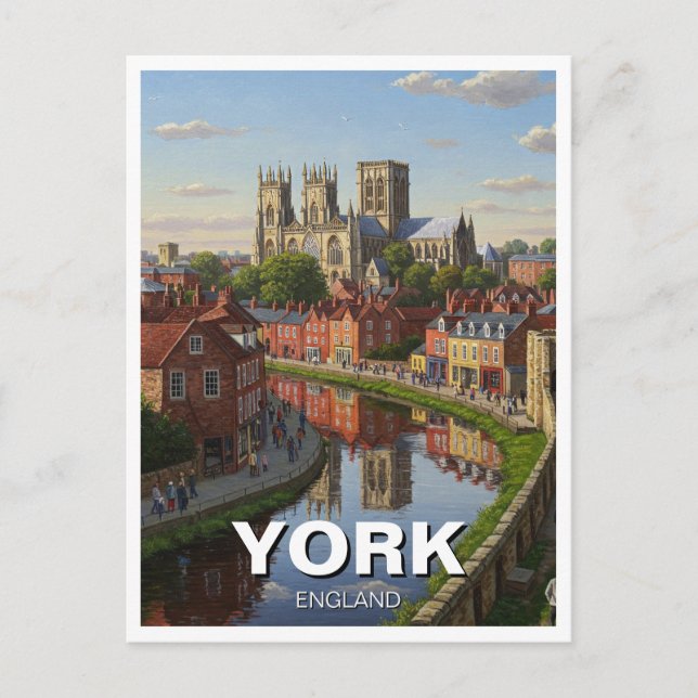 Postal Viaje a York Inglaterra (Anverso)