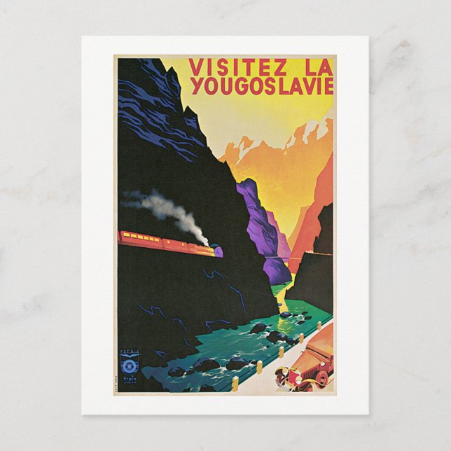 Postal Viaje a Yugoslavia de Vintage (Anverso)