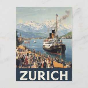 Postal Viaje a Zúrich Suiza